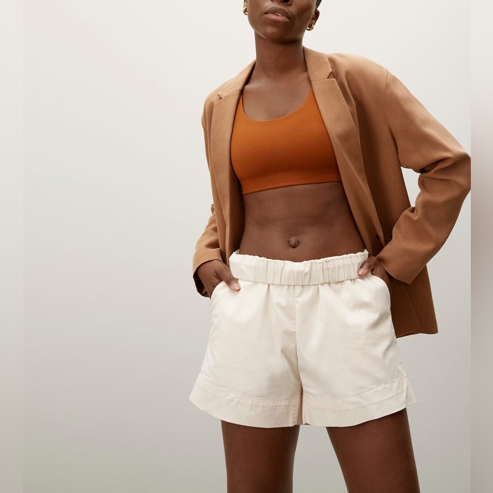Everlane Cream Elastic-Waist Women’s Shorts